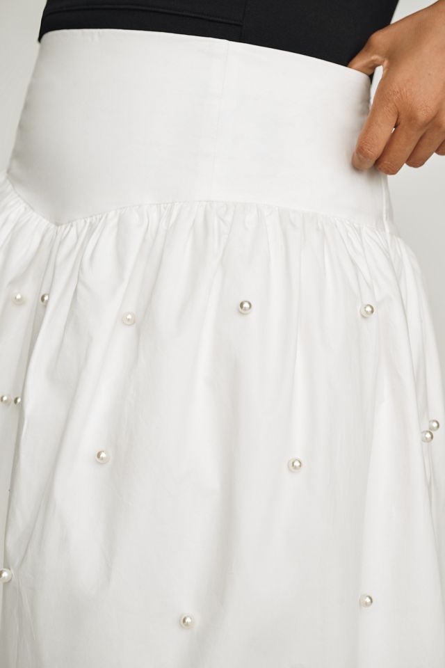 English Factory Drop-Waist Floral Skirt #1