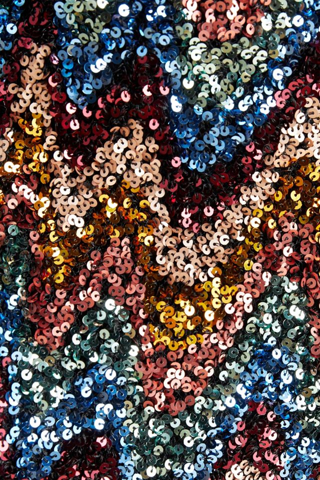 Maeve Zig-Zag Sequined Mini Skirt #3