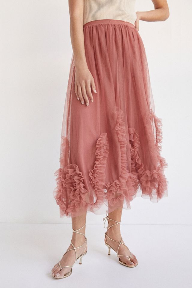Falda Midi de Tul con Volantes Felicity #1