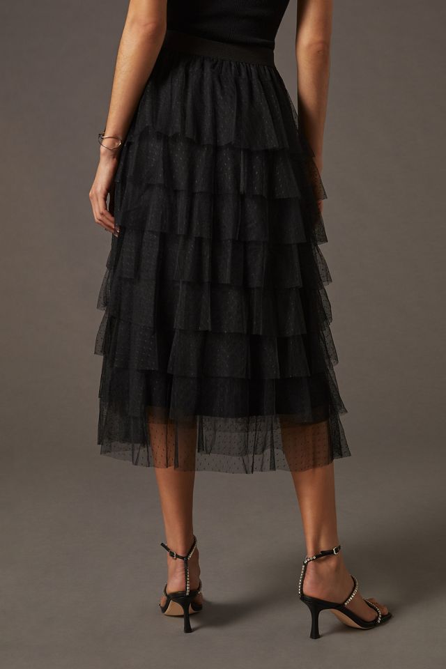 Tiered Tulle Midi Skirt #3