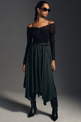 By Anthropologie Sleek A-line Skirt In Green
