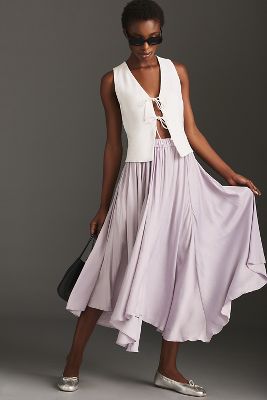By Anthropologie Sleek A-line Skirt In Purple