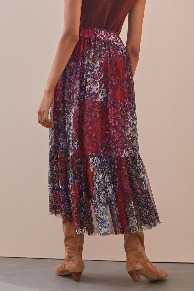 Flounced Tulle Maxi Skirt #2