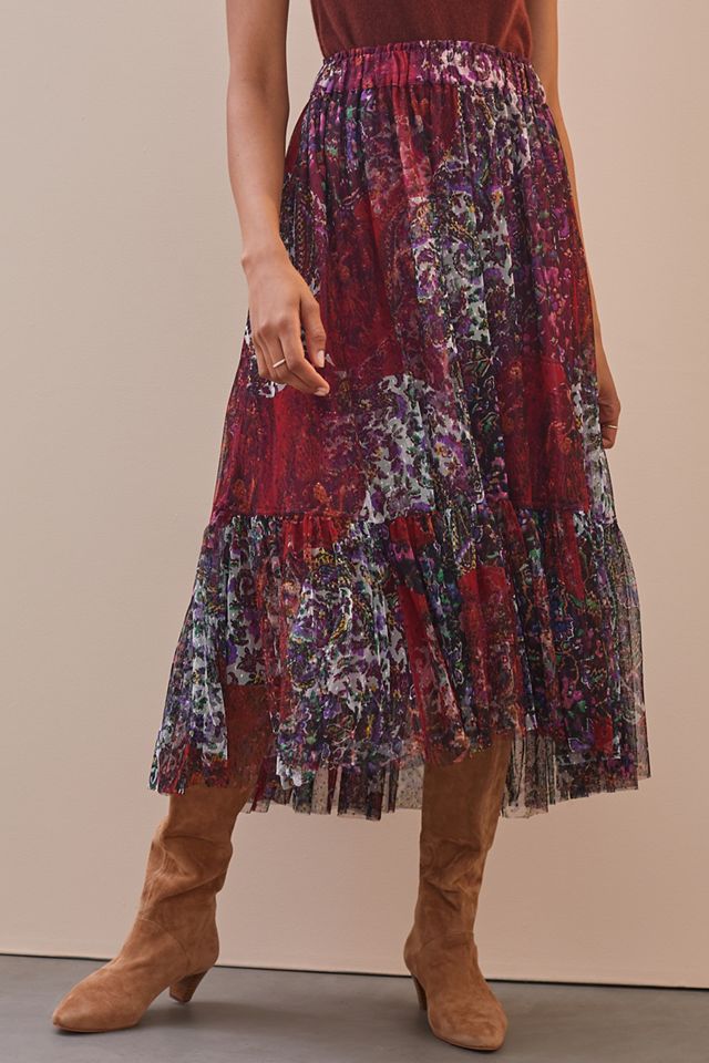 Flounced Tulle Maxi Skirt #3