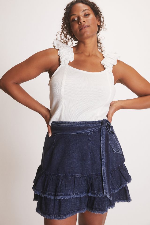 Pilcro Mini Ruffle Skirt Anthropologie Uk