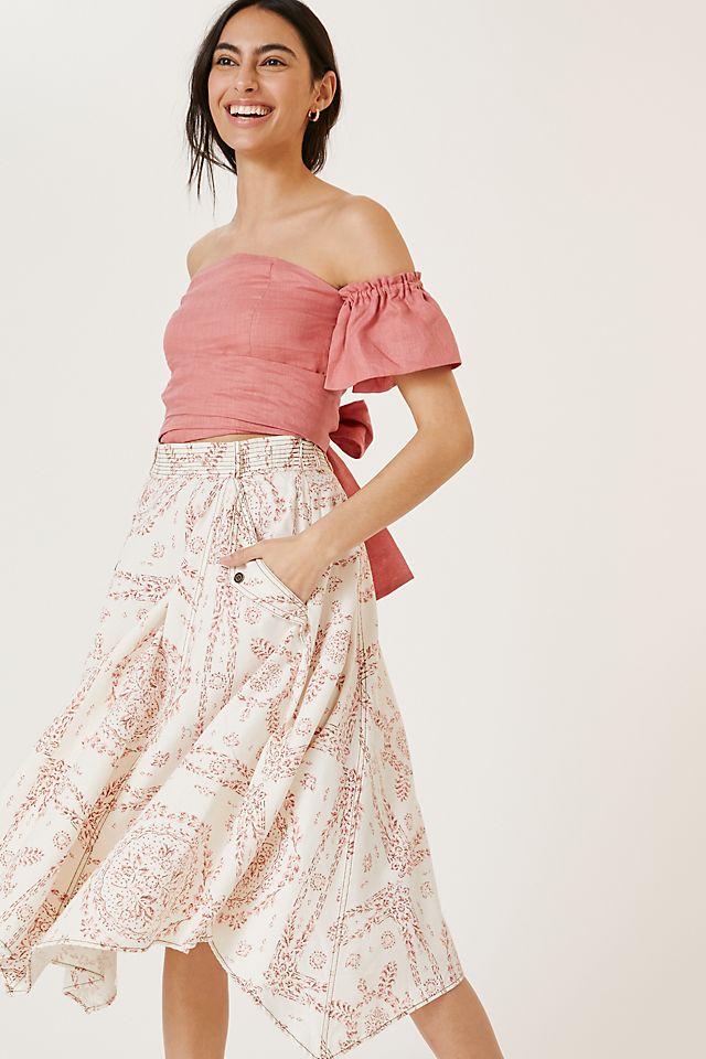Pilcro Lace-Up Maxi Skirt | Anthropologie
