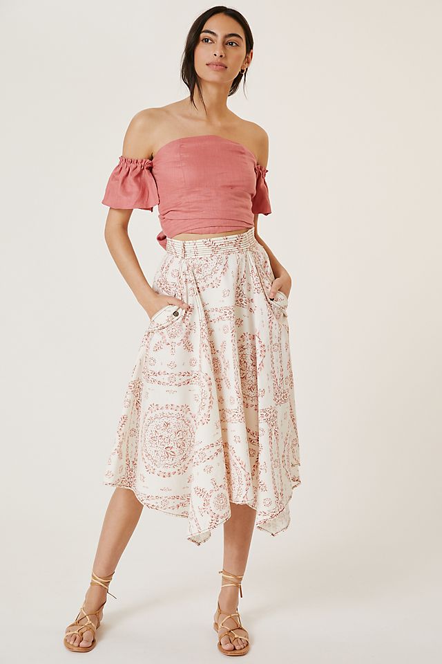Pilcro Lace-Up Maxi Skirt