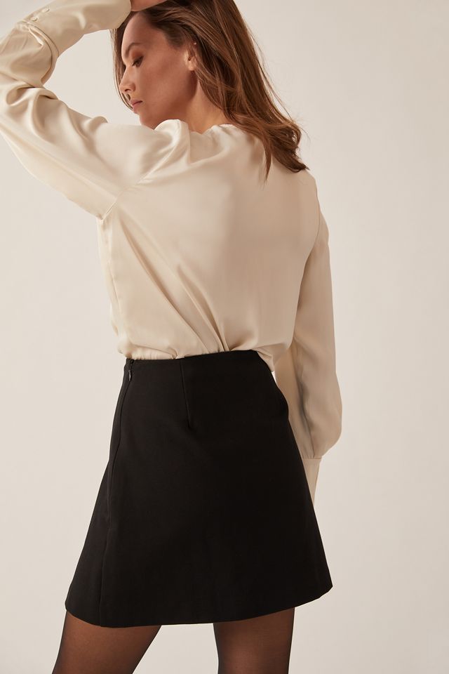 Maeve Slim Front-Slit Micro Mini Skirt #3