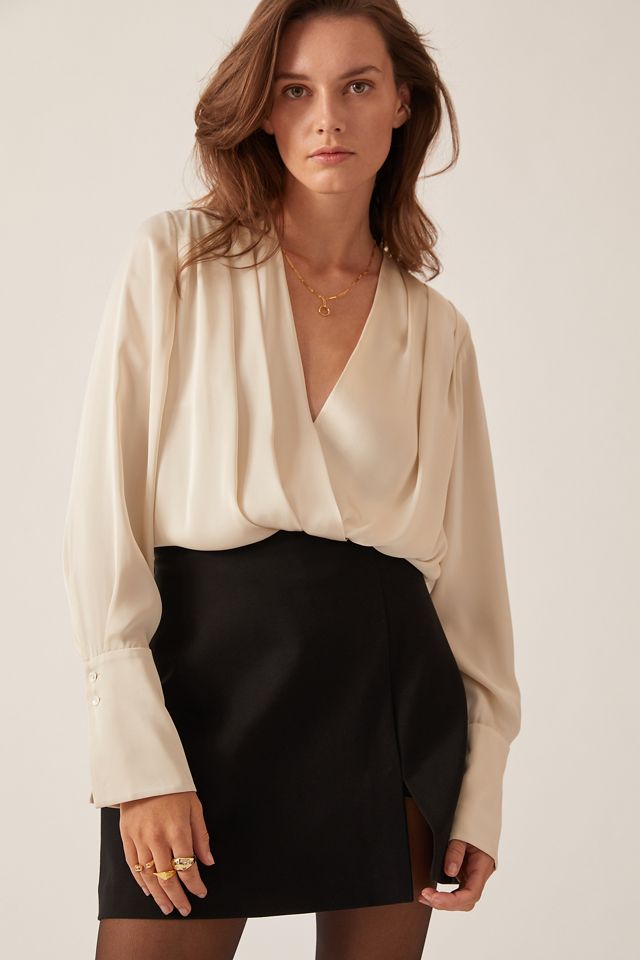 Maeve Slim Front-Slit Micro Mini Skirt #4