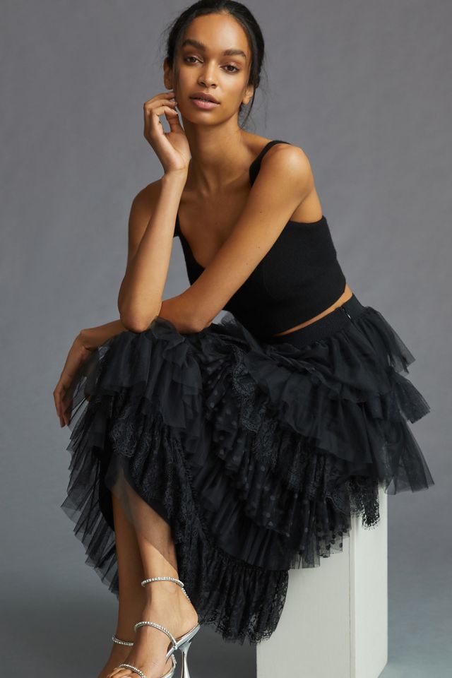 CCC2014【HLT MAiSON】RuffledTulle Skirt High-Split Tulle Skirt | Runway Styled