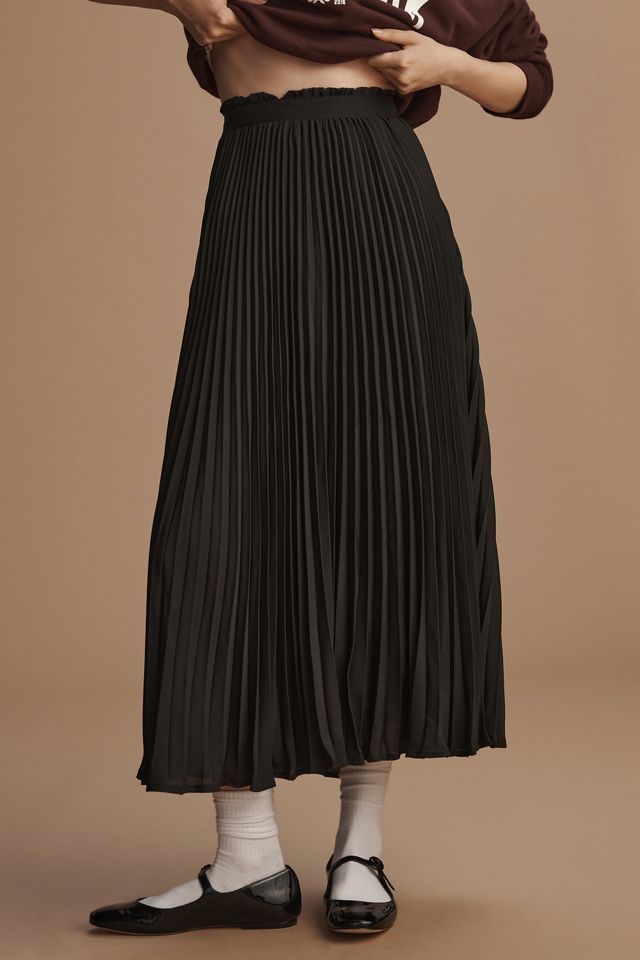 The Isobel Silky Pleated Skirt by Maeve #1