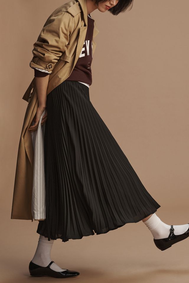 The Isobel Silky Pleated Skirt by Maeve #2