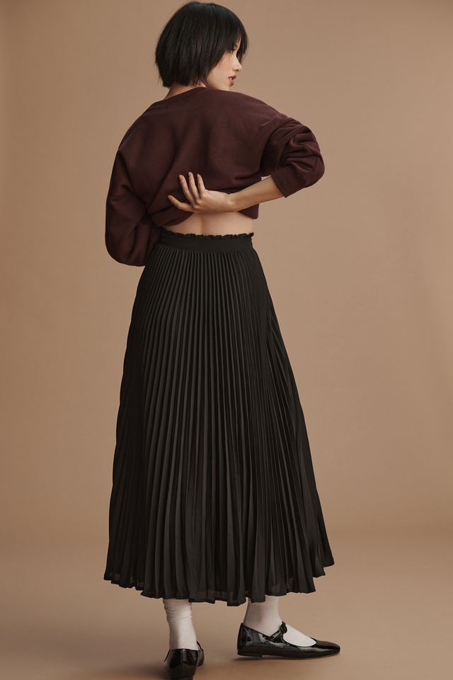 The Isobel Silky Pleated Skirt by Maeve #4