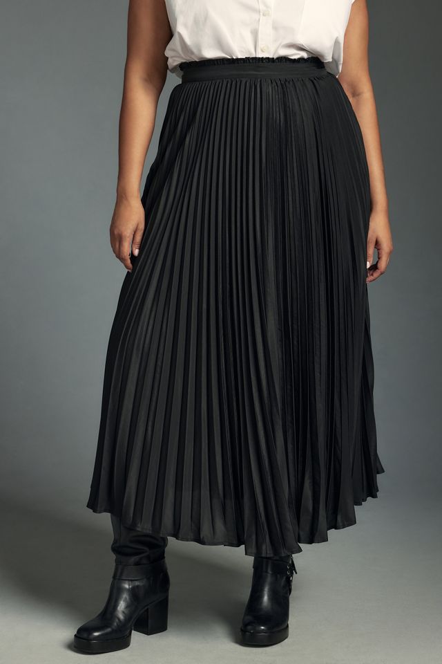 The Isobel Silky Pleated Skirt by Maeve #6