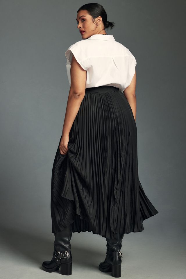 The Isobel Silky Pleated Skirt by Maeve #7