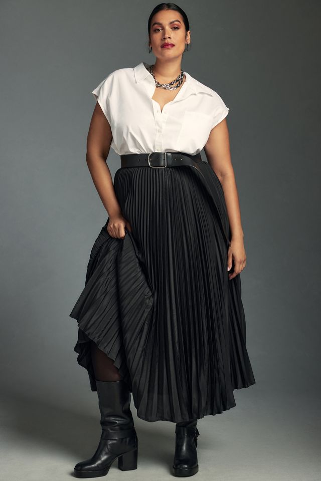 The Isobel Silky Pleated Skirt by Maeve #5