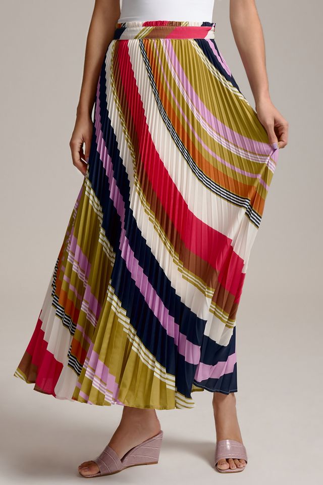 The Isobel Silky Pleated Skirt by Maeve #1