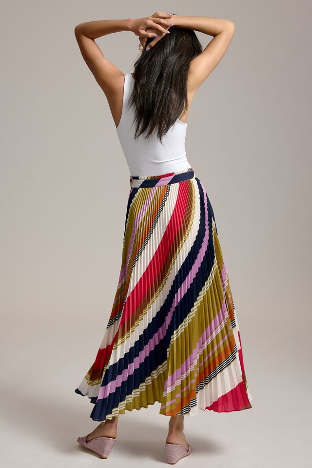 The Isobel Silky Pleated Skirt by Maeve #2