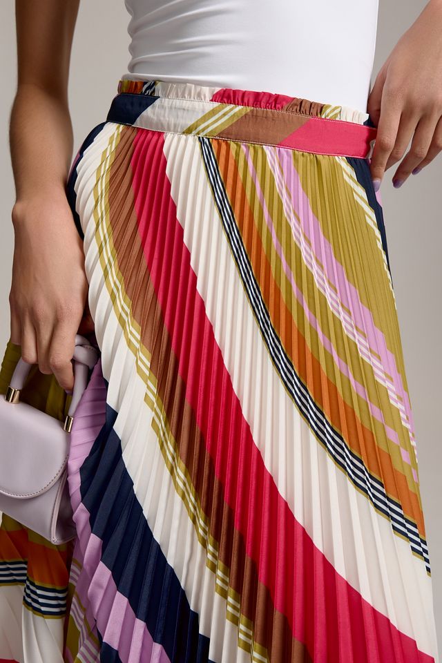 The Isobel Silky Pleated Skirt by Maeve #3
