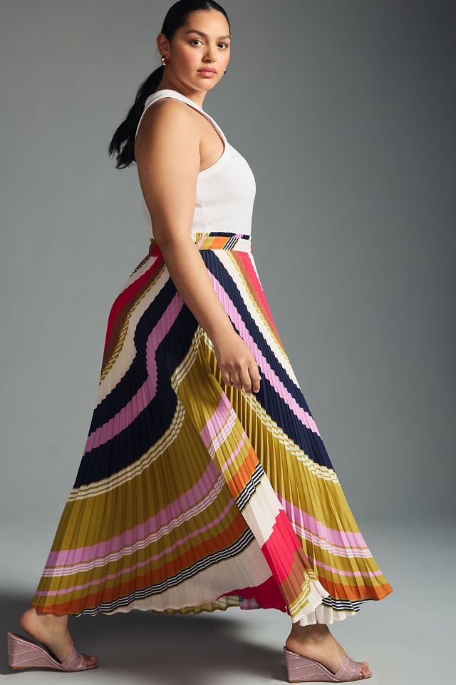 The Isobel Silky Pleated Skirt by Maeve #7