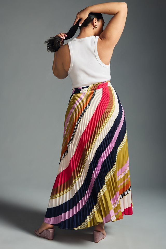 The Isobel Silky Pleated Skirt by Maeve #8