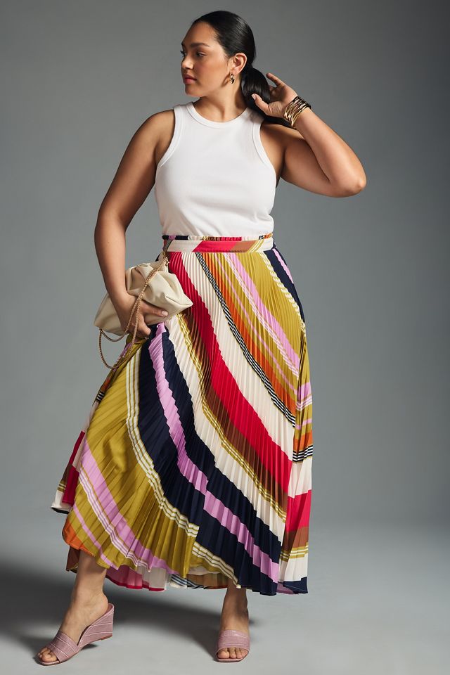 The Isobel Silky Pleated Skirt by Maeve #4