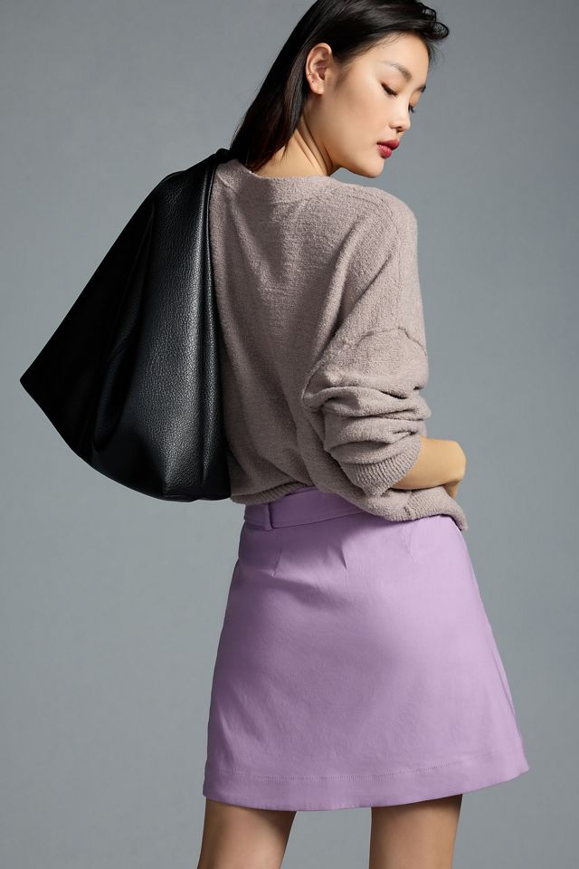 Maeve Belted Wrap Mini Skirt #3