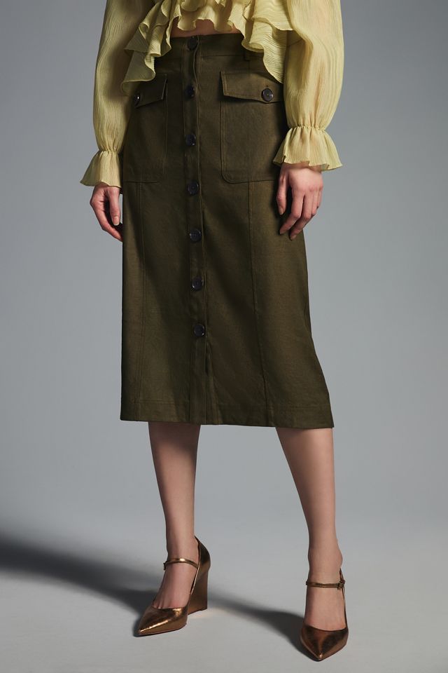 By Anthropologie Trench Pencil Skirt #1