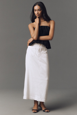 By Anthropologie The Colette Maxi Skirt In White