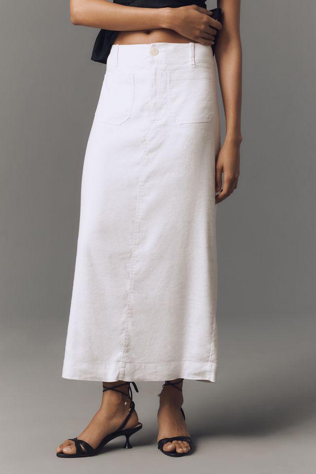 The Colette Linen Blend Maxi Skirt by Maeve #1