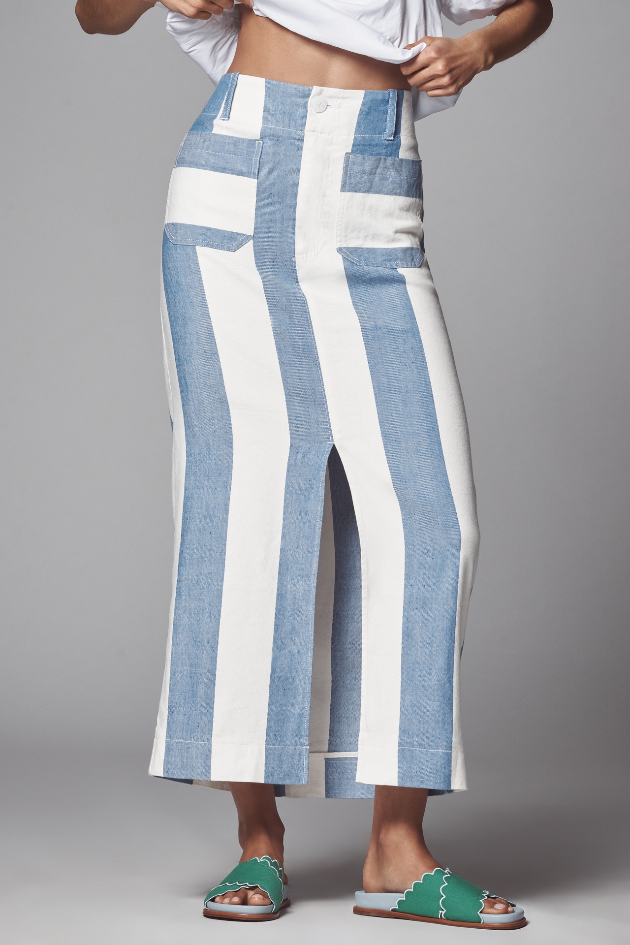 The Colette Linen Blend Maxi Skirt by Maeve