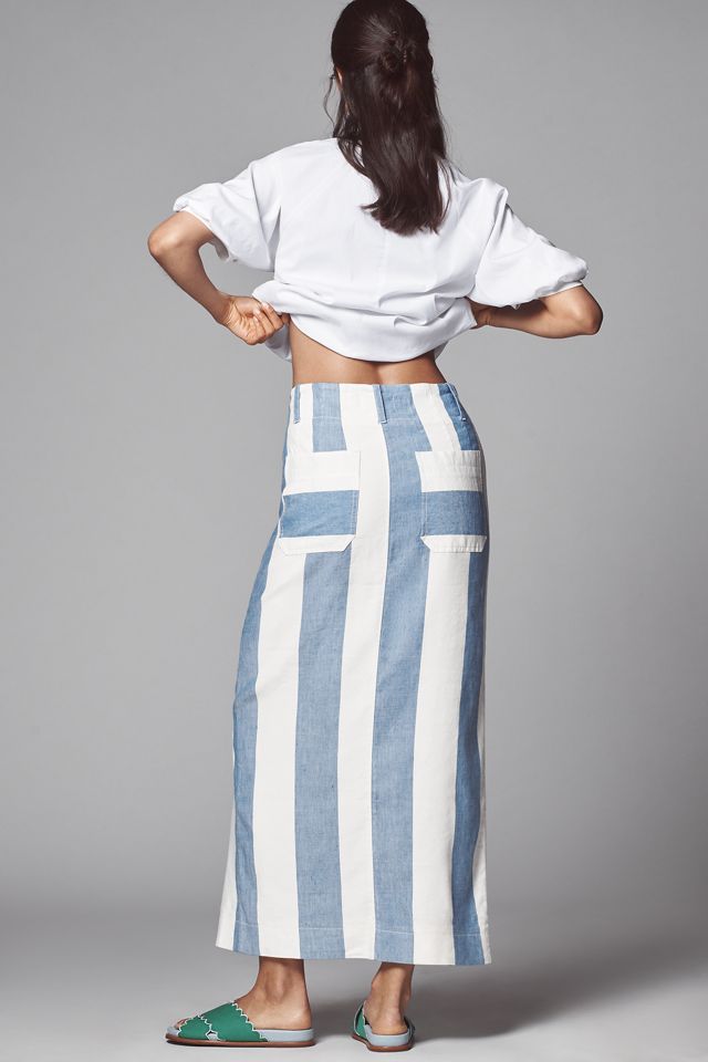 The Colette Linen Blend Maxi Skirt by Maeve #2