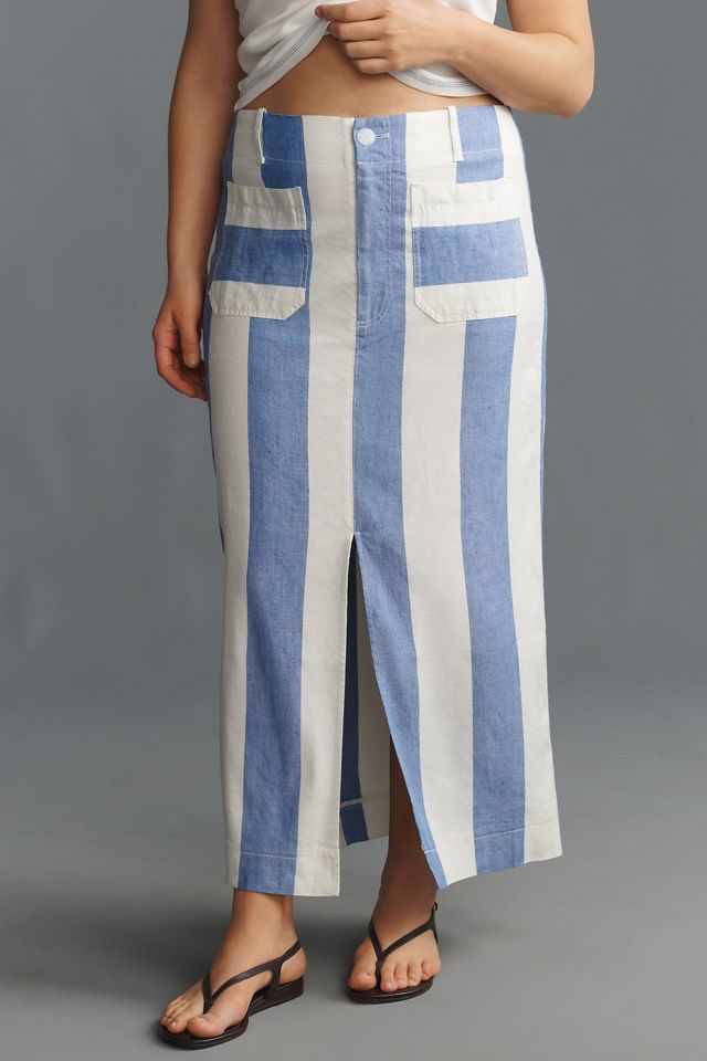 The Colette Linen Blend Maxi Skirt by Maeve #5