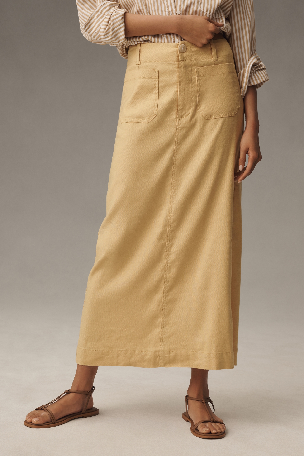 The Colette Maxi Skirt by Maeve: Linen Edition