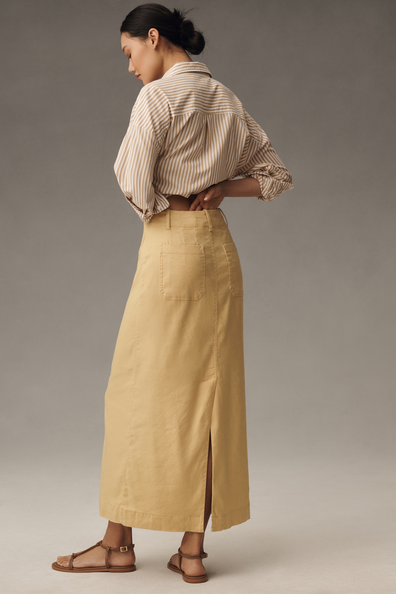 The Colette Maxi Skirt by Maeve: Linen Edition