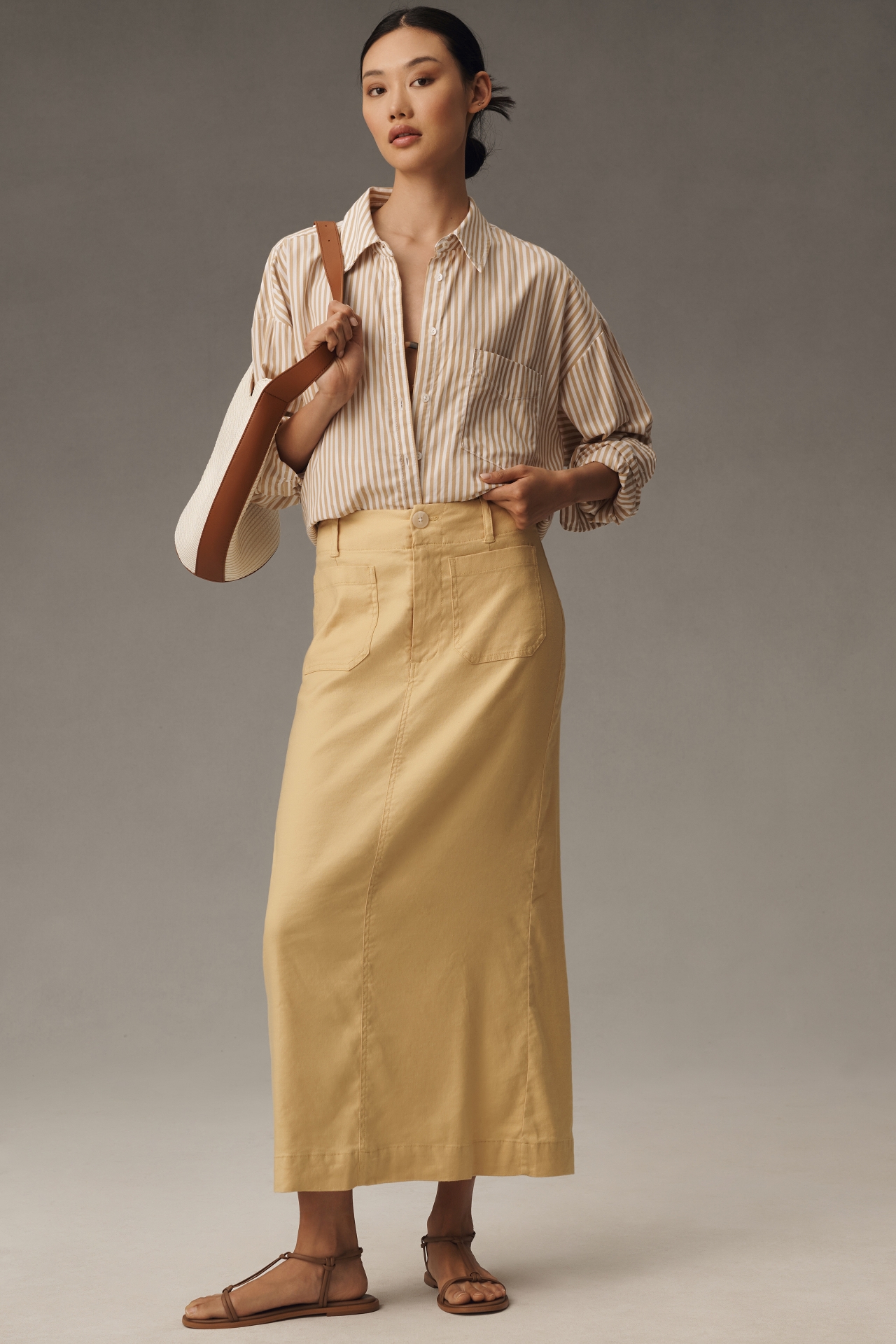 The Colette Maxi Skirt by Maeve: Linen Edition