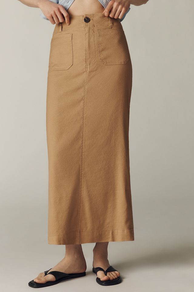 Maeve Colette Linen Stretch Maxi Skirt #2
