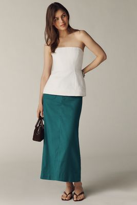 green dresses south africa Forest Green Satin Pleated Skirt – Rommanah main image 1