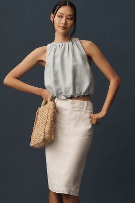 Shop Maeve The Colette Skirt By  In White