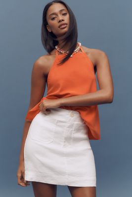 The Colette Linen Blend Mini Skirt by Maeve