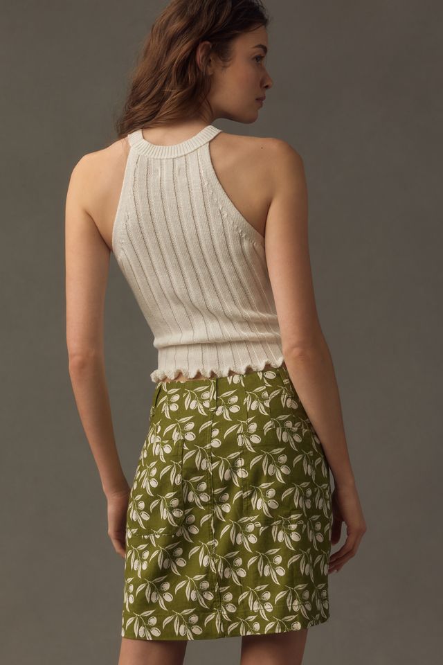 The Colette Linen Blend Mini Skirt by Maeve #1