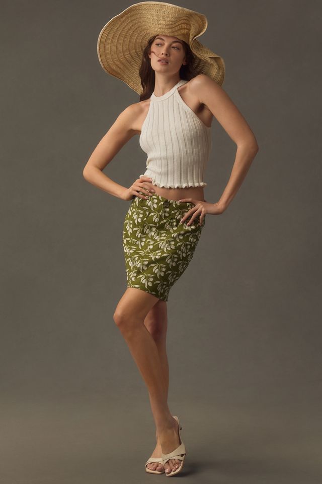 The Colette Linen Blend Mini Skirt by Maeve #3