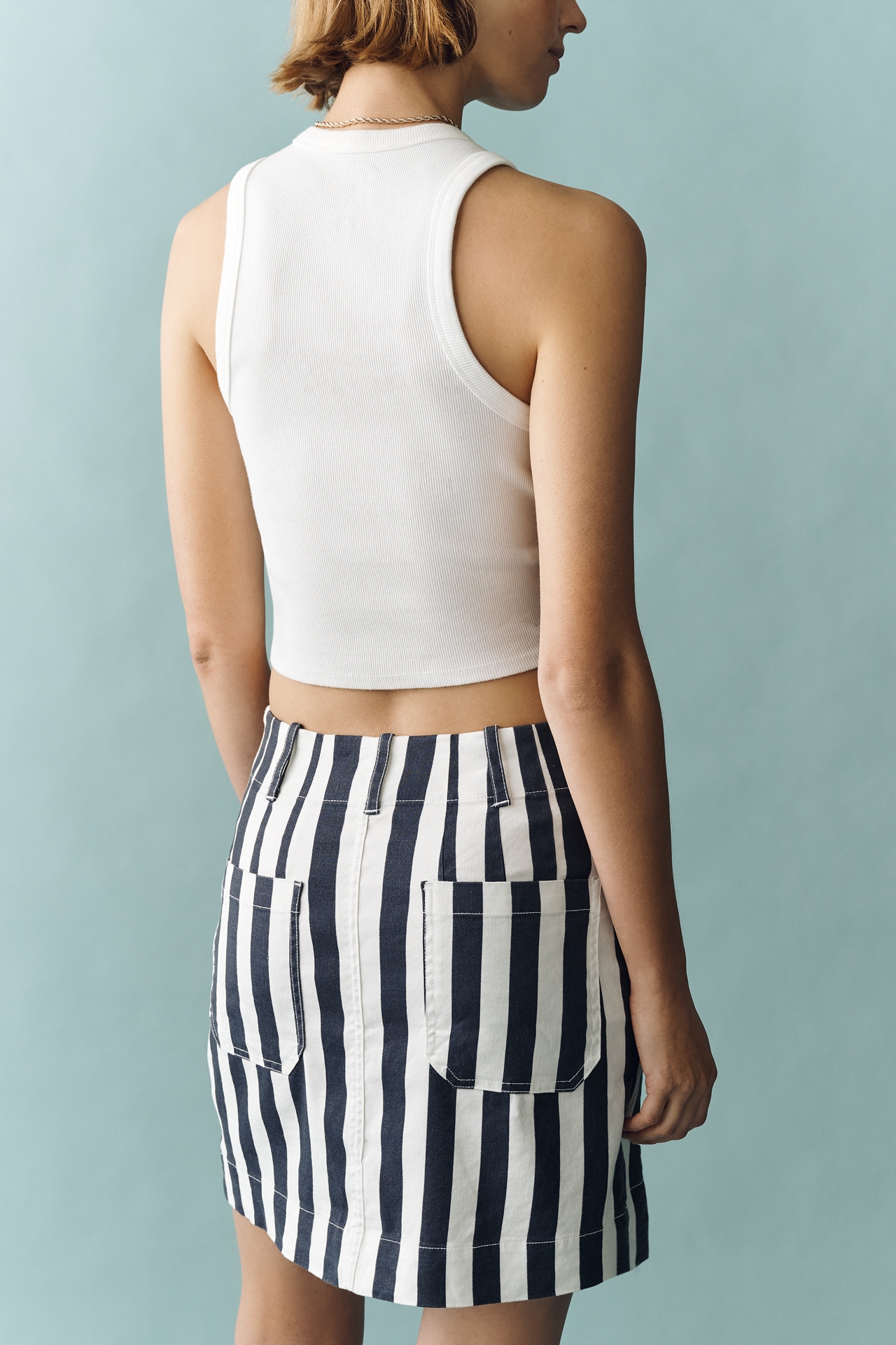 Colette Linen Blend Mini Skirt by Maeve