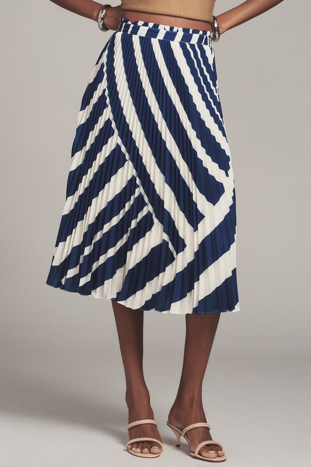 The Valerie Pleated Midi Skirt by Maeve #1