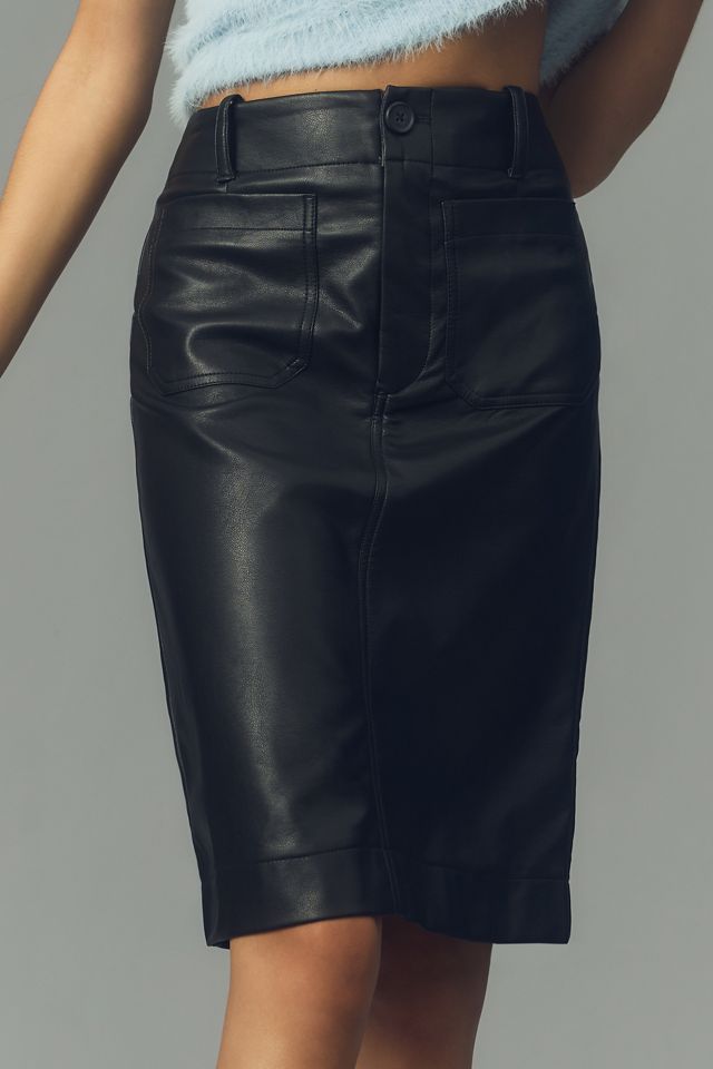 The Colette Faux-Leather Skirt by Maeve #1