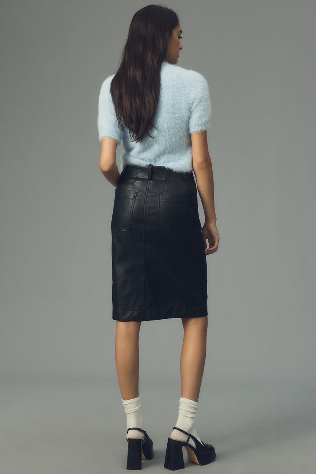 The Colette Faux-Leather Skirt by Maeve #2
