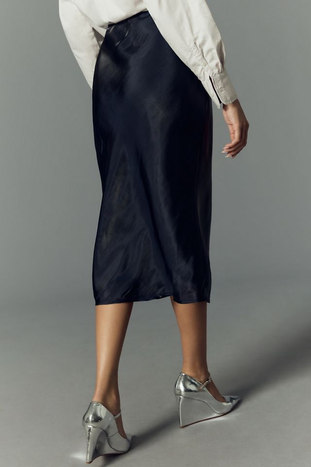 By Anthropologie Liquid Shine Bias-Cut Skirt #2