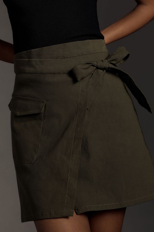 By Anthropologie Wrap Mini Skirt #1