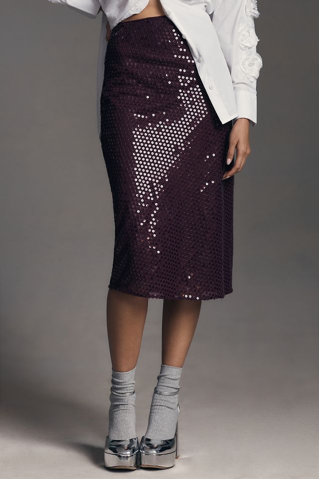 Sequin pencil 2024 skirt anthropologie