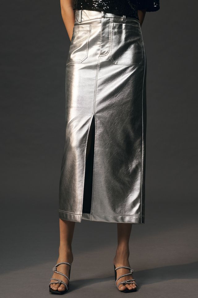 The Colette Metallic Maxi Skirt by Maeve #2